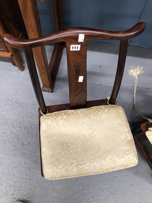 Lot 111 - A pair of Chinese hardwood children's chairs,...