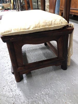 Lot 111 - A pair of Chinese hardwood children's chairs,...