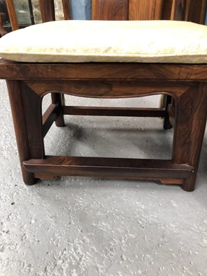 Lot 111 - A pair of Chinese hardwood children's chairs,...