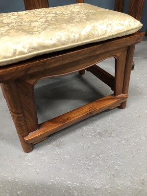Lot 111 - A pair of Chinese hardwood children's chairs,...