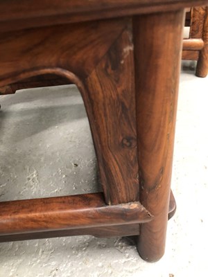 Lot 111 - A pair of Chinese hardwood children's chairs,...