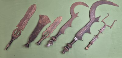 Lot 197 - Six various African bladed weapons