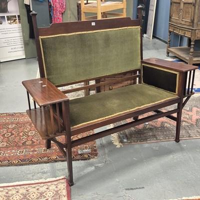 Lot 118 - An Arts and Crafts mahogany show frame settee,...