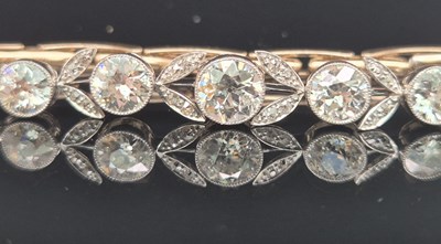 Lot 79 - An antique diamond-set Edwardian bracelet. The...