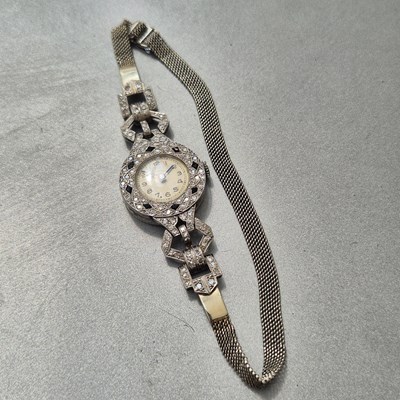 Lot 82 - A vintage diamond and gemset ladies' cocktail...