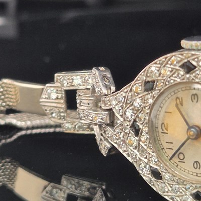 Lot 82 - A vintage diamond and gemset ladies' cocktail...
