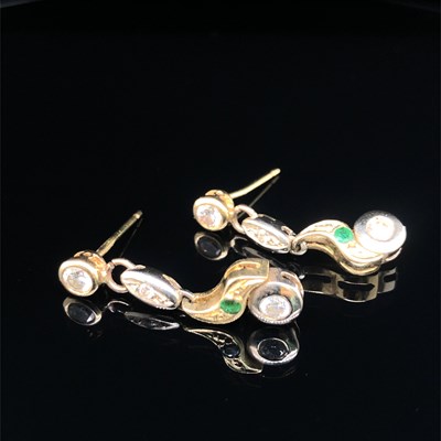 Lot 93 - A pair of 18ct hallmarked gold contemporary...