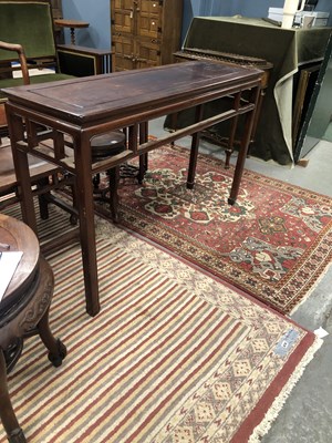 Lot 126 - A Chinese hardwood console table