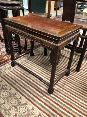 Lot 127 - An antique Chinese burrwood table