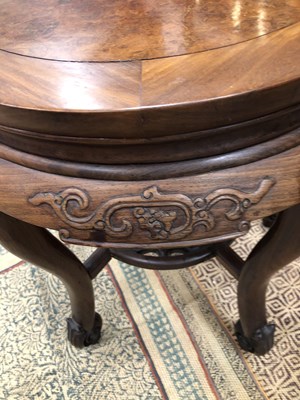 Lot 158 - A 19th century Chinese Burr wood occasional...