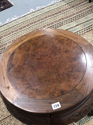 Lot 158 - A 19th century Chinese Burr wood occasional...