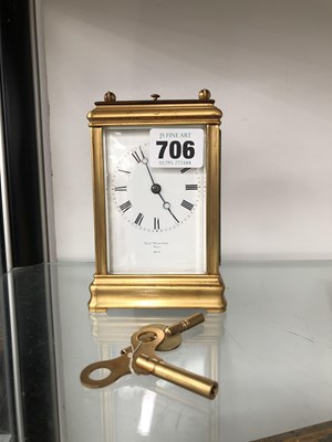 Lot 706 - A Frodsham gorge cased carriage clock striking...