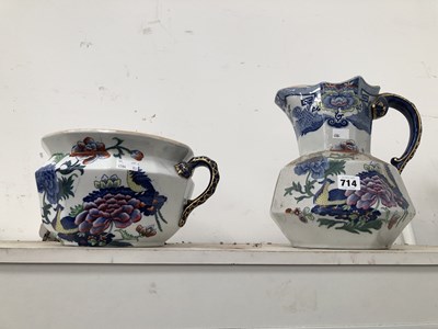 Lot 714 - A Mason's ironstone wash jug together with a...