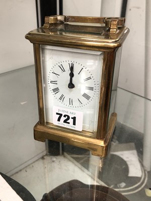 Lot 721 - A carriage timepiece