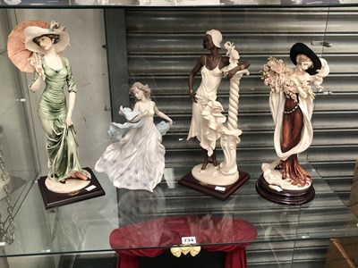Lot 734 - Three Giuseppe Armani Florence figures of...