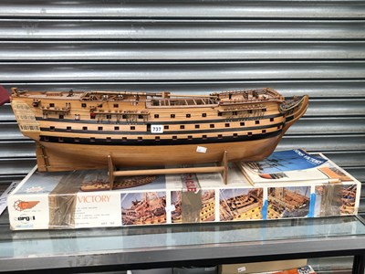 Lot 737 - An Italian made up kit model of HMS Victory...