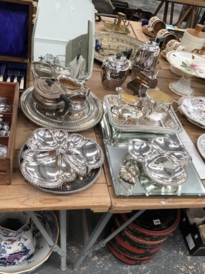 Lot 747 - Electroplate: tea, coffee and serving wares...