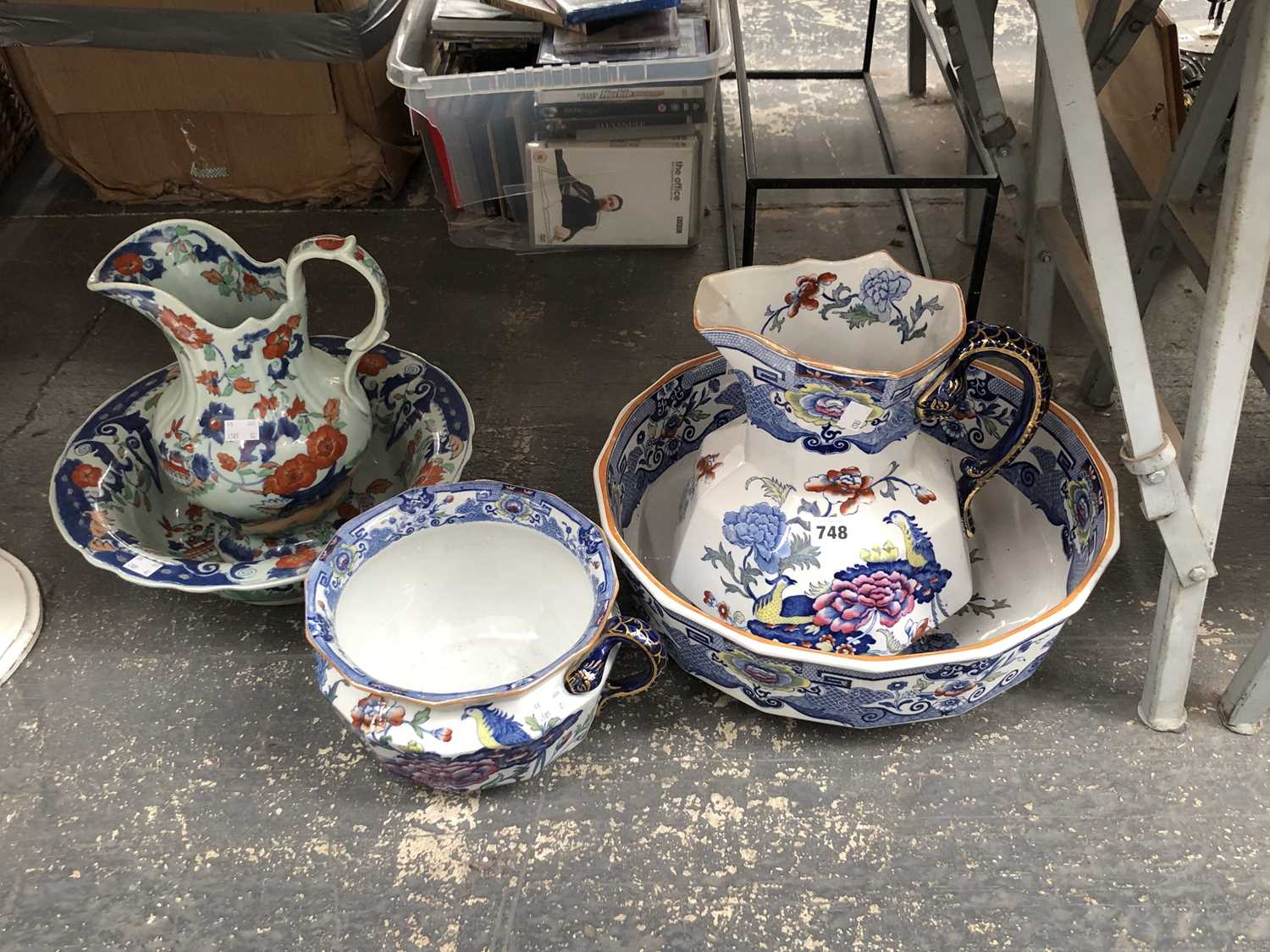 Lot 748 - A Mason's ironstone wash jug and bowl, a...