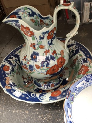 Lot 748 - A Mason's ironstone wash jug and bowl, a...