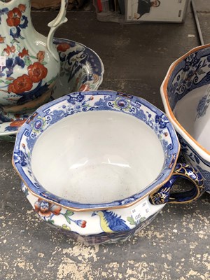 Lot 748 - A Mason's ironstone wash jug and bowl, a...