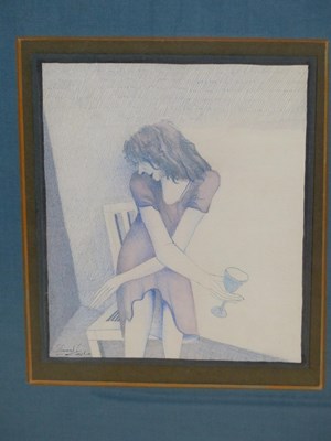 Lot 1830 - Samuel Koska (Czech, 1947-2004). Girl seated...