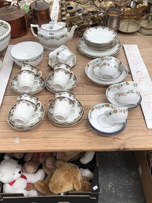 Lot 754 - A 20th century part tea set together with an...