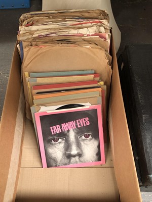 Lot 756 - An HMV wind up gramophone together with 78 and...