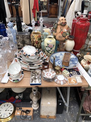 Lot 778 - A Japanese cloisonne vase, an Arita dish, six...