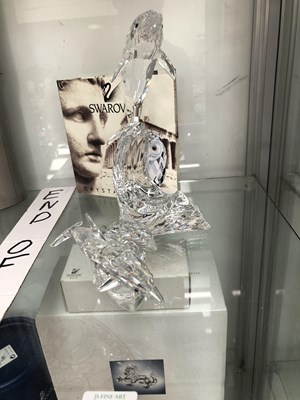 Lot 799 - A Swarovski pair of dolphins together with...