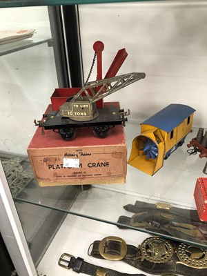 Lot 844 - Hornby 0 guage rolling stock to include cranes...