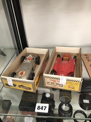 Lot 847 - Two assembled Merit kit racing cars with boxes