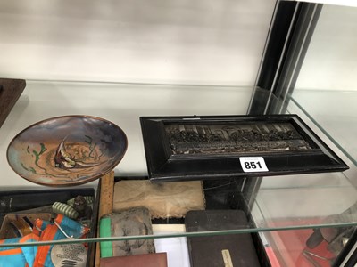 Lot 851 - A relief plaque depicting Leonardo's last...
