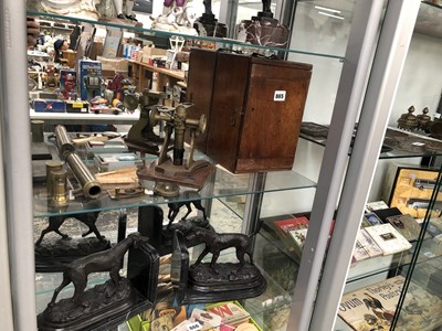 Lot 865 - A boxed monocular microscope together with...