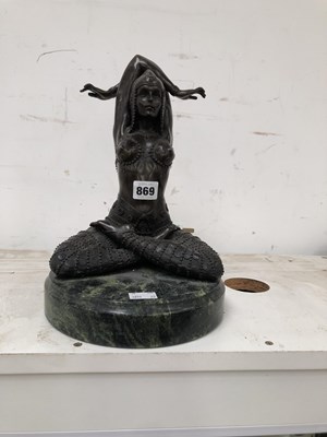 Lot 869 - After Enis, an Art Deco bronze female dancer...