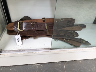 Lot 874 - A collection of brown Sam Browne type belts by...