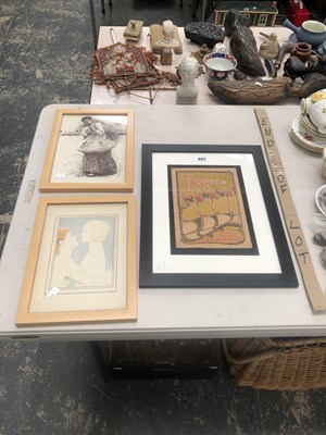 Lot 883 - After Van de Velde, a framed Tropon advert, a...
