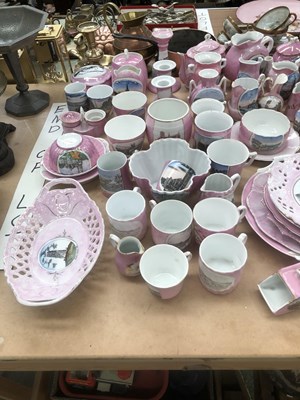 Lot 887 - A large collection of German porcelain pink...