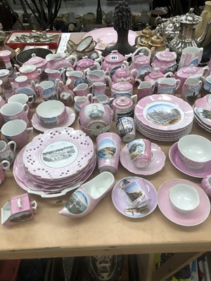 Lot 887 - A large collection of German porcelain pink...