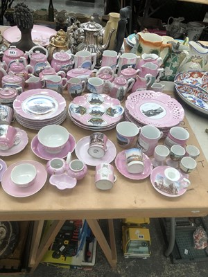 Lot 887 - A large collection of German porcelain pink...