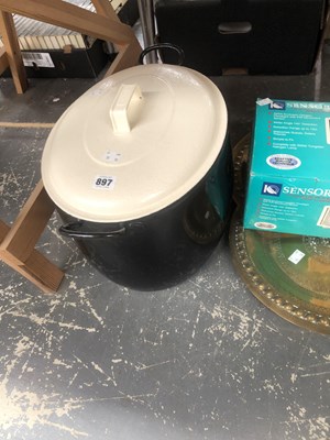 Lot 897 - A pair of wirework wall planters, a boxed...