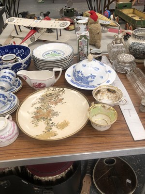 Lot 908 - A Satsuma plate, a Japanese famille rose dish,...