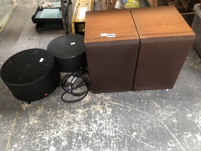 Lot 912 - A pair of B&W speakers together with two others