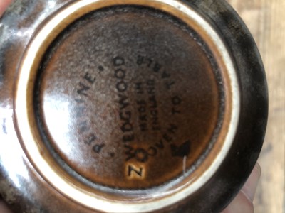 Lot 929 - A Wedgwood Pennine pattern brown glazed...