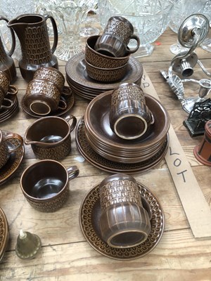 Lot 929 - A Wedgwood Pennine pattern brown glazed...