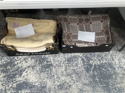 Lot 935 - A Welsh and two Witney blankets