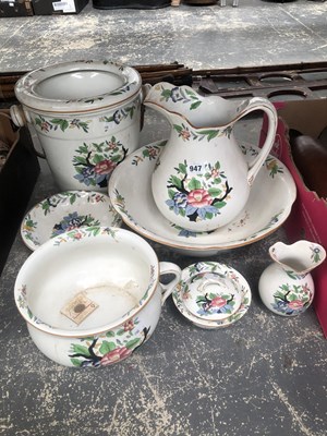 Lot 947 - A Booths pottery wash set to include a jug and...