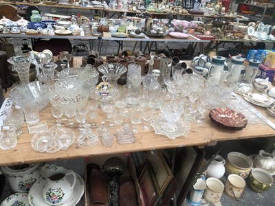 Lot 949 - Drinking glass, bowls, vases and decanters