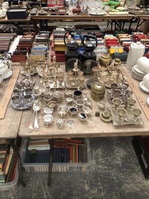 Lot 961 - Electroplate egg cruets and condiments...