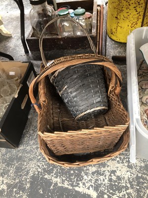 Lot 967 - Cushions, baskets, ladies hats together with...