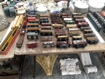 Lot 987 - A Hornby clock work locomotive together with...